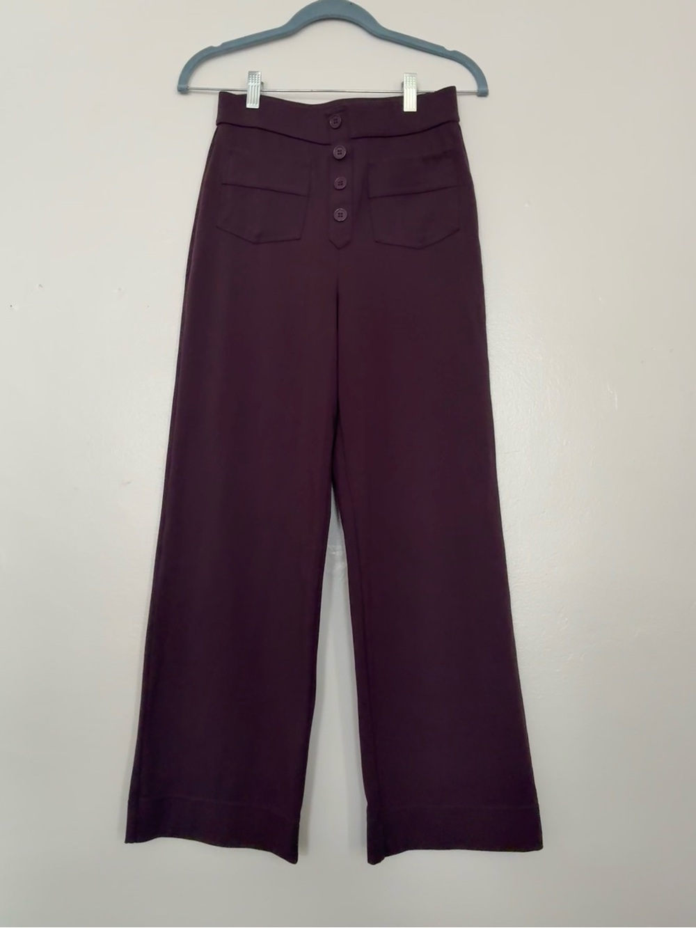 Halara Purple pants with button detail